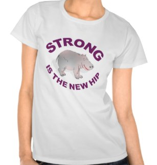 Picture Hippo, strong is the new hip tee shirt by mailboxdisco 