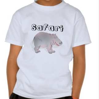 Picture Happy cartoon hippo tshirt by mailboxdisco 