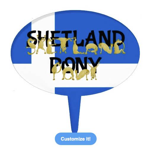 shetland, shetland pony, pony, cartoon pony, pony forming letters, flag, shetland islands, nordic cross, white cross, horse, foal, flexible pony, alphabet pony, flag of shetland, blue and white flag, Cake Topper