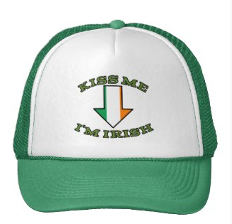  saint patrick's day Kiss me I'm Irish arrow flag by Piedaydesigns