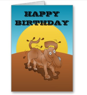 Mucky pup happy birthday greeting card by mailboxdisco  zazzle birthday card