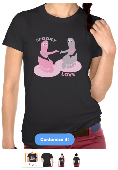 ghost, ghosts, feet, foot, love, pink ghost, spooky love, cute ghost, spooky, cute ghosts, boo, holding hands, t-shirt