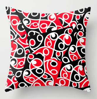 maori, kowhaiwhai, pattern, throw pillow