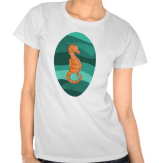 Swimming seahorse tshirt by mailboxdisco  Personalize shirt designs at Zazzle