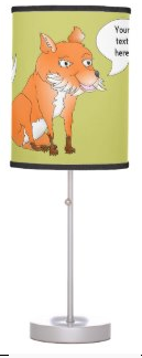 Customizable fox lamp customizable kids