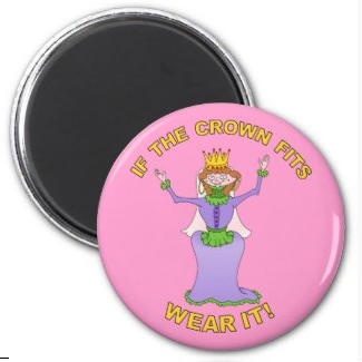 Picture, queen, princess, crown, purple dress, cartoon queen, if the crown fits, wear it, pink, royalty, princess waving, picture for girls, queen waving, magnets 