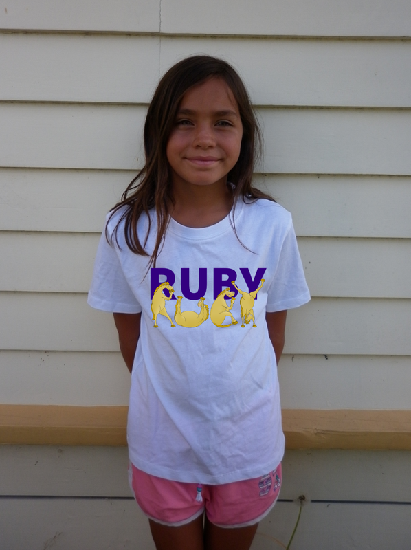 custom pony shirt for a girl named ruby