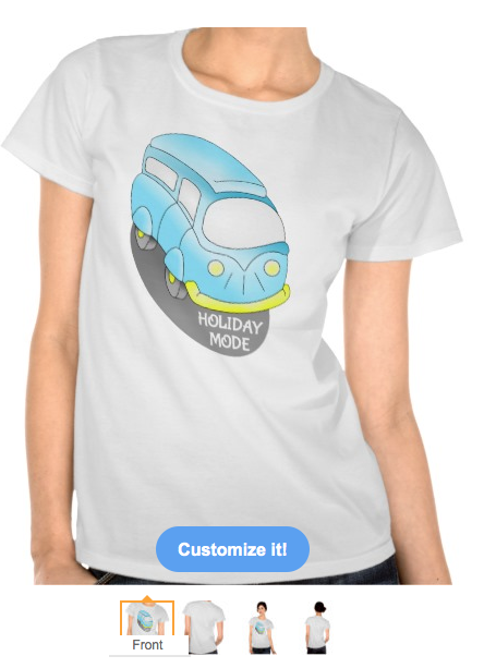 van, blue van, camper van, holiday mode, kombi van, cartoon van, for kids, t shirts