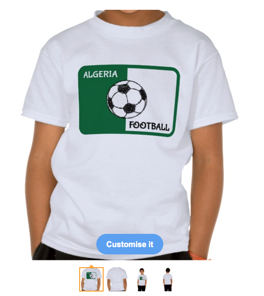 kids shirt, algeria, algerian, flag of algeria, algerian flag, green and white flag, flag, football, soccer, black and white ball, soccer ball, t-shirt