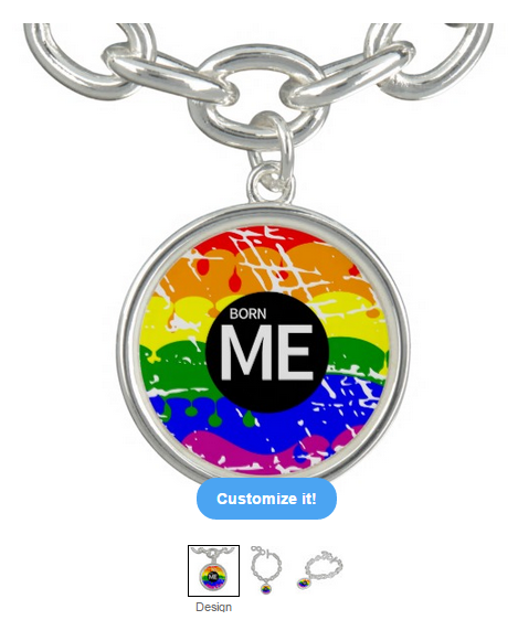 gay pride, born gay, gay, lesbian, gay flag, rainbow, dripping paint, lgbt, lesbian gay bisexual transgender, freedom flag, lesbian pride, rainbow flag, gay love, Charm Bracelets
