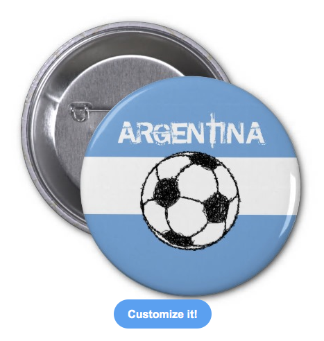 argentina, flag, tricolour, soccer, soccer ball, football, footy, sketch, ball, blue and white stripes, stylised flag, black and white ball, national flag of argentina, pin, badge
