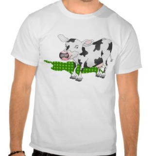cute cartoon cow Black and white cow t-shirt by mailboxdisco 