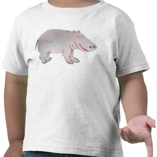 Happy Hippo t-shirt by mailboxdisco
