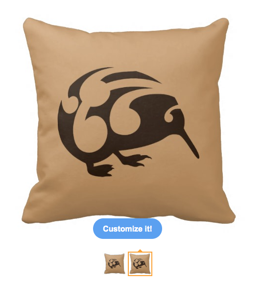 cushion, kiwi, koru, maori, new zealand, traditional, native, design, bird, throw pillow