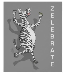 ZELEBRATE Zebra jumping for joy by mailboxdisco