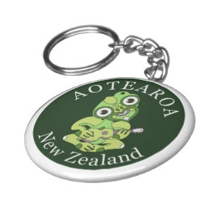 kiwi, native, tiki, hei tiki, new zealand, green, ukulele, uke, colour, tea, koru, maori, aotearoa, key chain