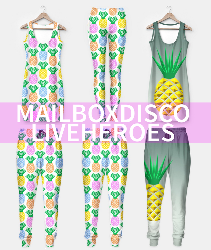 pineapple fruit print clothing, leggings, dress, shorts, live heroes