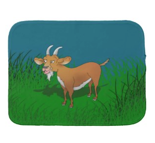 goat, billy goat, nanny goat, nanny, grass, long bass, long green grass, meadow, field, farm, farm animal, baby burp cloth