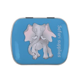 Happy cartoon African elephant Jelly Belly Tin by mailboxdisco 