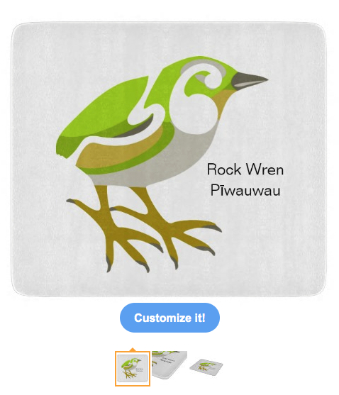 cutting board, wren, piwauwau, rock wren, bird, new zealand bird, small bird, new zealand bush, flightless bird, koru, maori design,