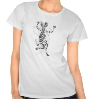 Picture personalized Zebra jumping for joy tshirt by mailboxdisco zazzle