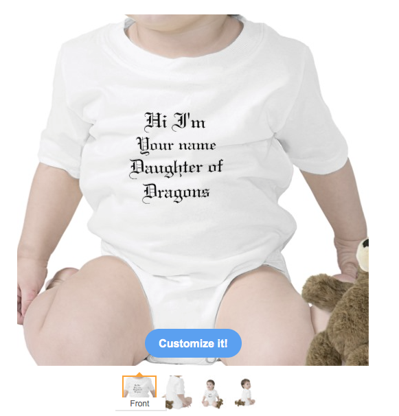 dragon, mother of dragons, popular culture, dragons, funny dragon, gothic script, gothic, daughter of dragons, daughter, funny parents, literature, television, tv shows, romper,t-shirt