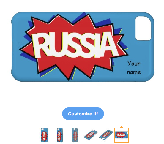 red white and blue, flag, boom, ka pow, russia, russian flag, russian federation, starburst, russia day, den' rossii, pop, comic book, Case for iPhone 5C
