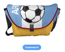 argentina, flag, tricolour, soccer, soccer ball, football, footy, sketch, ball, blue and white stripes, stylised flag, black and white ball, national flag of argentina, courier bag