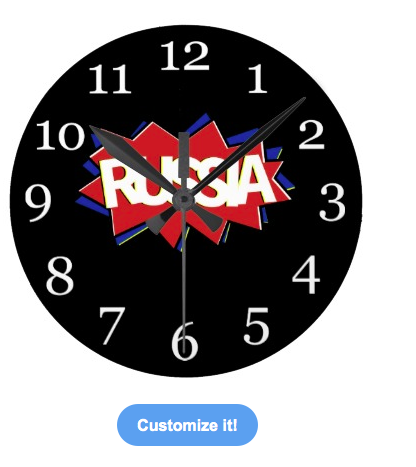 red white and blue, flag, boom, ka pow, russia, russian flag, russian federation, starburst, russia day, den' rossii, pop, comic book, Clock