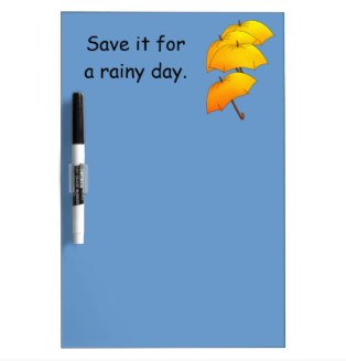 save it, rainy day, umbrella, umbrellas, yellow umbrella, repeating pattern, yellow, brolly, rain, parasol, raining, weather, Dry Erase Board 