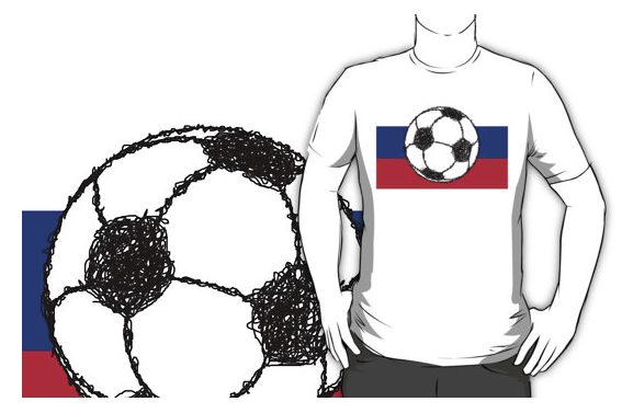 russia, flag of russia, russian flag, football, soccer, soccer ball, bass, sketch of ball, sketch, flag, game, footy, red white and blue, black and white ball