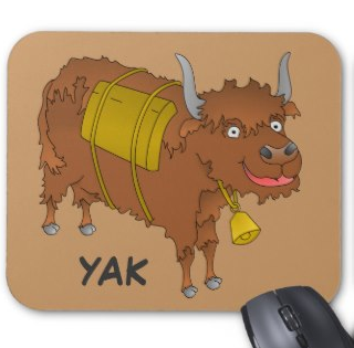 Picture, yak, yaks, animal, asian animal, cute animal, hairy, wooly, cartoon animal, cartoon, brown yak, mousepads 