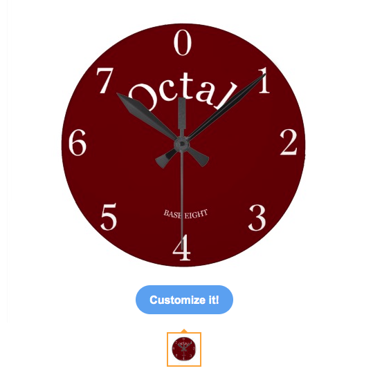 octal, base, eight, time, funny, math, mathematic, school, humor, humour, yellow, red, Wallclocks