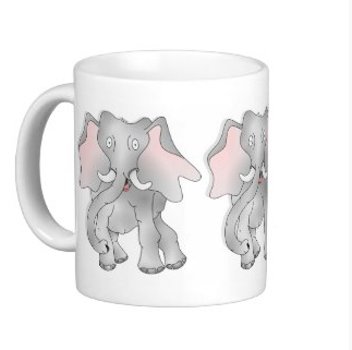 Happy cartoon African elephant Coffee Mug by mailboxdisco 