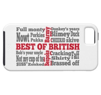  donkey's years, duck, faff, not my of tea, porkies, shirty, skive, suss, zonked, iPhone 5/5S Cases