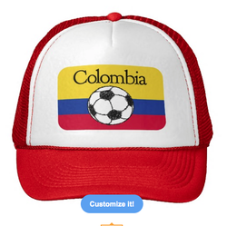 colombia, colombian flag, flag, stripes, black and white ball, sketch, football, soccer, soccer ball, flag of colombia, hat