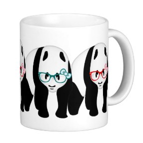 Pandas wearing glasses by Pie day designs 