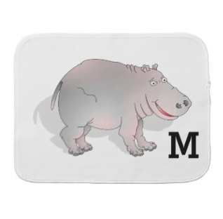 hippopotamuses, hippopotamus, hippo, animal, monogram, personalized, african animal, cartoon hippo, cute hippo, safari, baby burp cloths