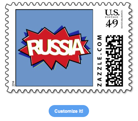 US POSTAGE STAMP, POSTAGE STAMP, red white and blue, flag, boom, ka pow, russia, russian flag, russian federation, starburst, russia day, den' rossii, pop, comic book, stamps
