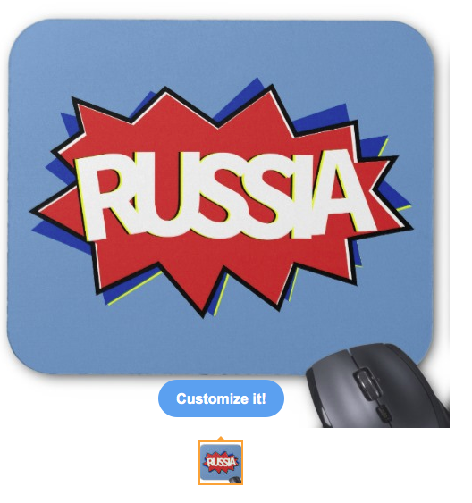 red white and blue, flag, boom, ka pow, russia, russian flag, russian federation, starburst, russia day, den' rossii, pop, comic book, mousepad