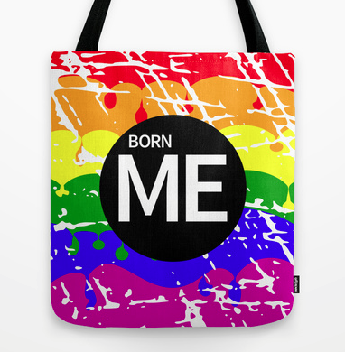 tote, born this way, gay, lesbian, lgbt, queer, rainbow, gaypride