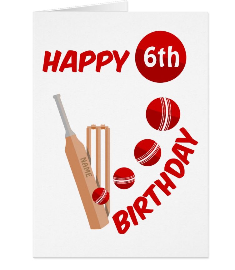 Picture, six, cricket, birthday,